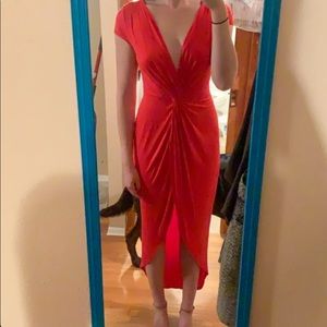 Red/Orange Wrap Dress